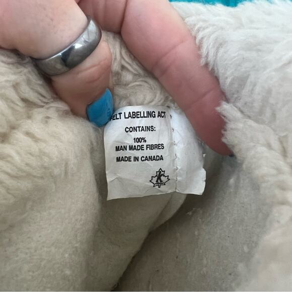 Vintage 90s Sorel Teal Zip Front Insulated Winter Duck Snow Boots - Picture 6 of 9